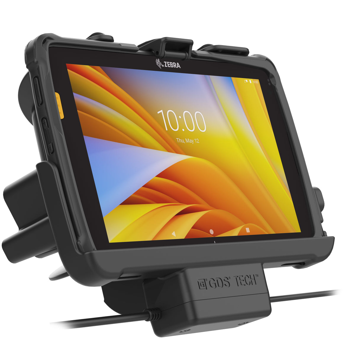 RAM Mounts GDS power + dual USB dock for Zebra ET40, ET45 and ET401 8-inch tablets in IntelliSkin – further product photo