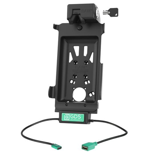 RAM Mounts Locking GDS Tough-Dock + Single USB-A for Samsung Tab Active5 and 3 – alternative view