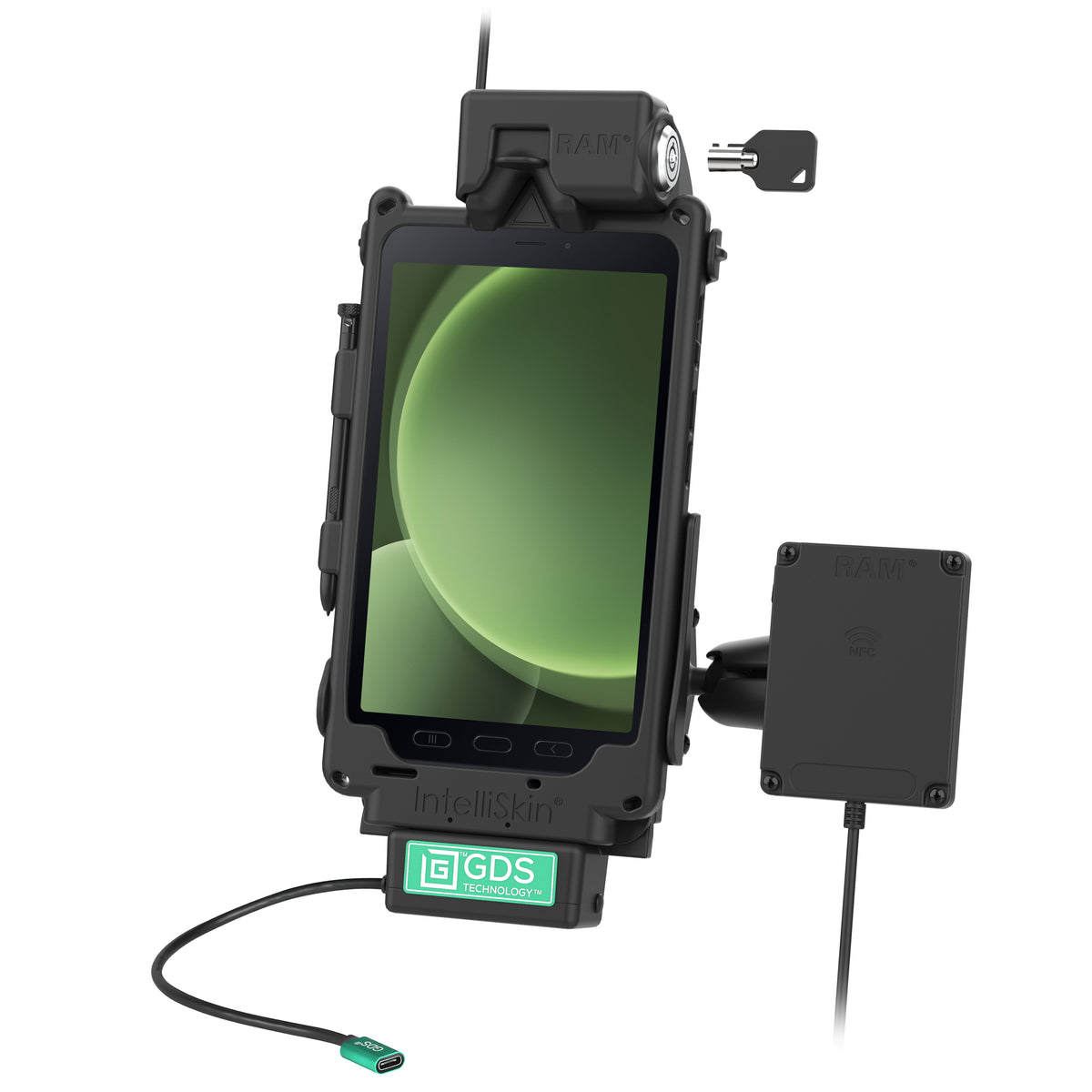 RAM Mounts Locking GDS Tough-Dock with NFC Extender for Samsung Tab Active5 and 3 – product photo