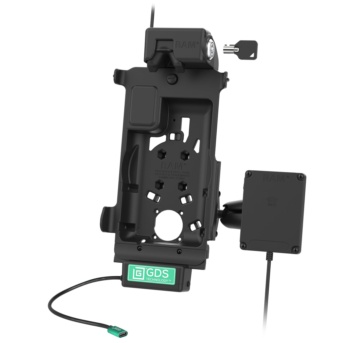 RAM Mounts Locking GDS Tough-Dock with NFC Extender for Samsung Tab Active5 and 3 – alternative view