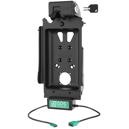 RAM Mounts key-locking GDS Tough-Dock + Single USB-A for Samsung Tab A11, A9 and A7 Lite 8.7" in IntelliSkin – alternative view