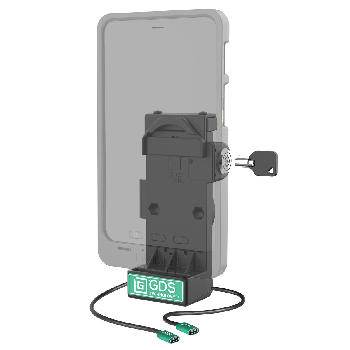 RAM Mounts GDS Uni-Conn locking spring-loaded tablet dock + USB-C – alternative view