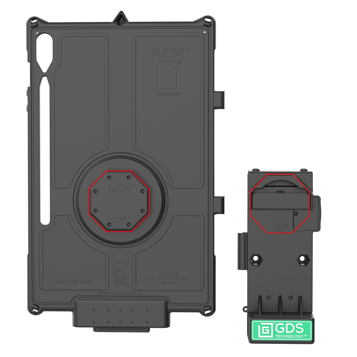 RAM Mounts GDS Uni-Conn locking spring-loaded tablet dock + USB-C – additional product photo