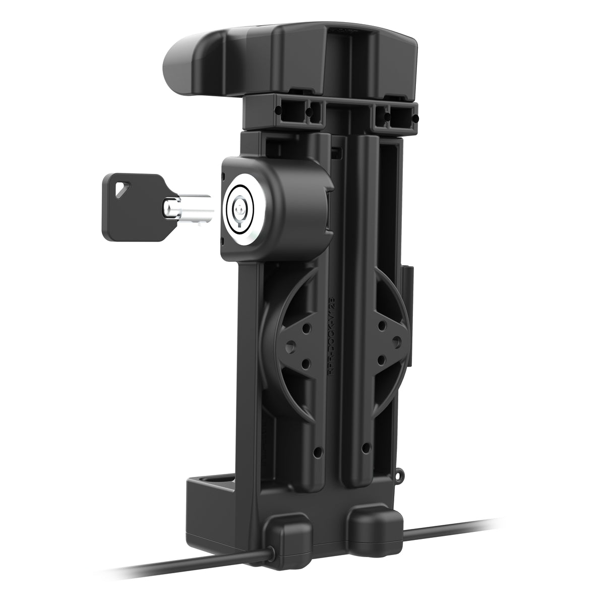 RAM Mounts GDS key-locking powered dock with USB-A for Zebra EC50 and EC55 in IntelliSkin – view 3