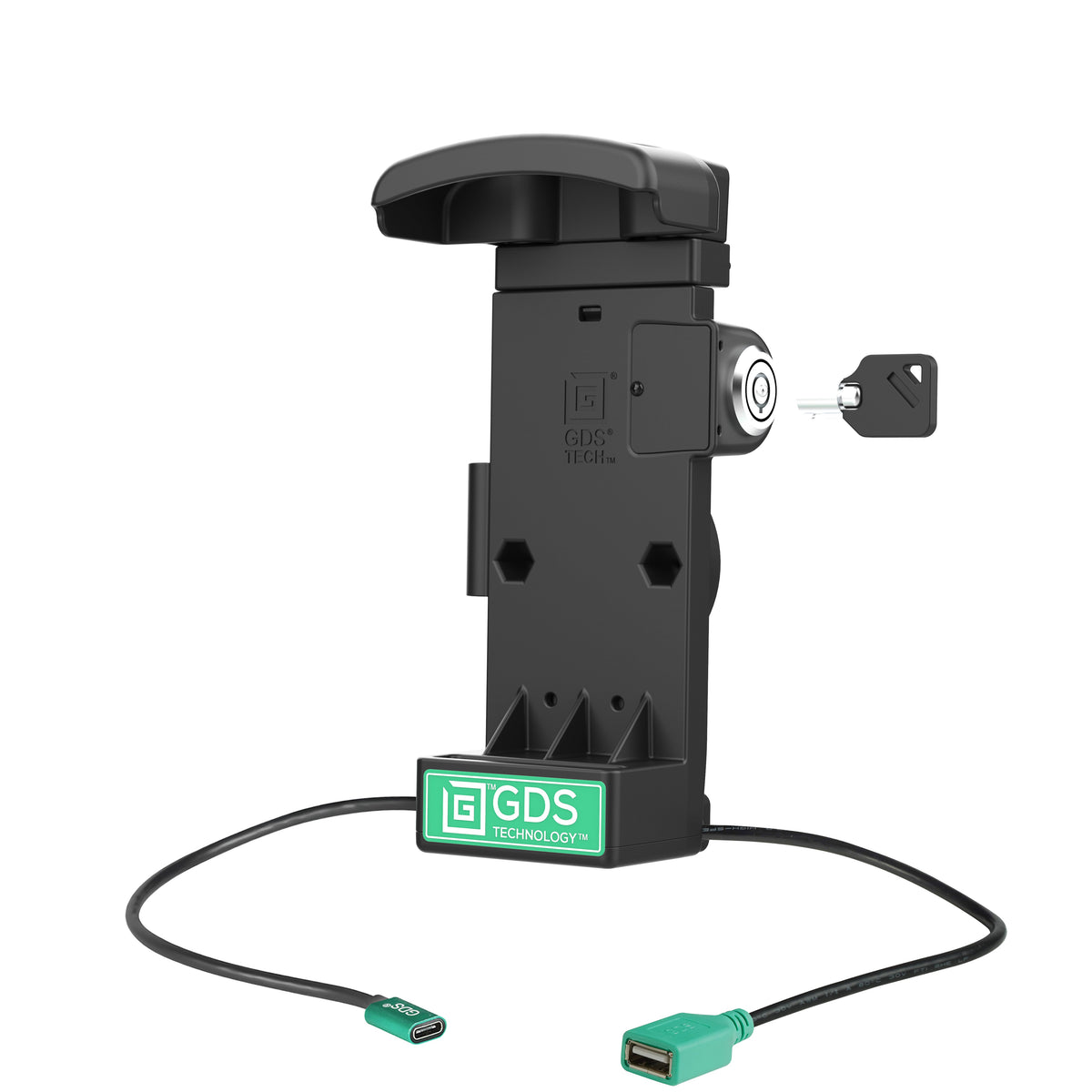 RAM Mounts GDS key-locking powered dock with USB-A for Zebra TC22, TC27, TC53 and TC58 in IntelliSkin – alternative view