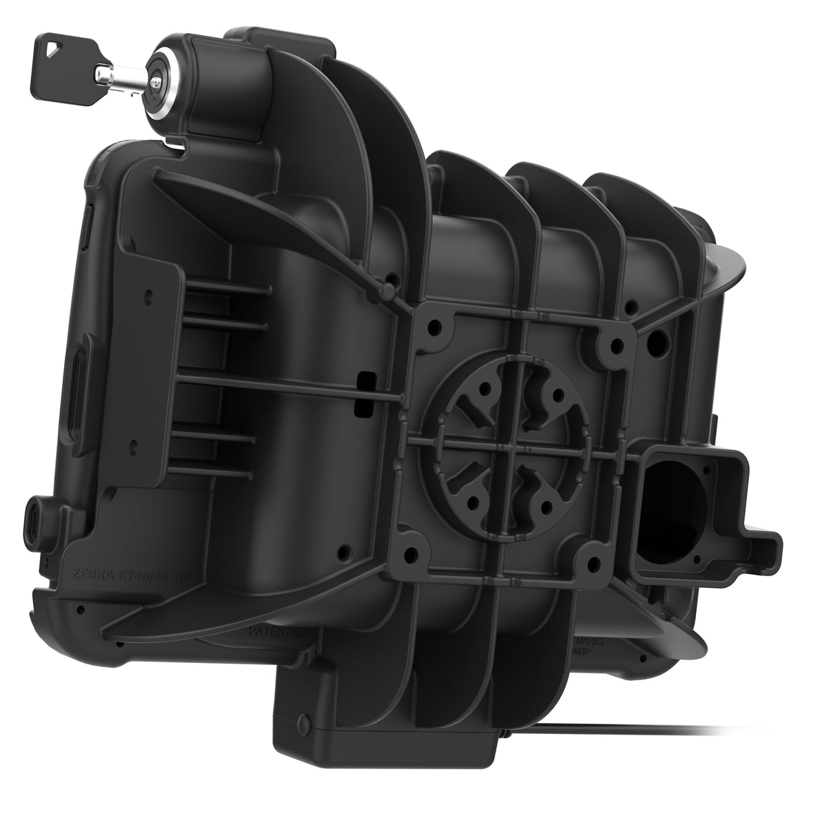 RAM Mounts locking GDS powered dock for Zebra ET40, ET45 and ET401 10-inch tablets in IntelliSkin – additional photo