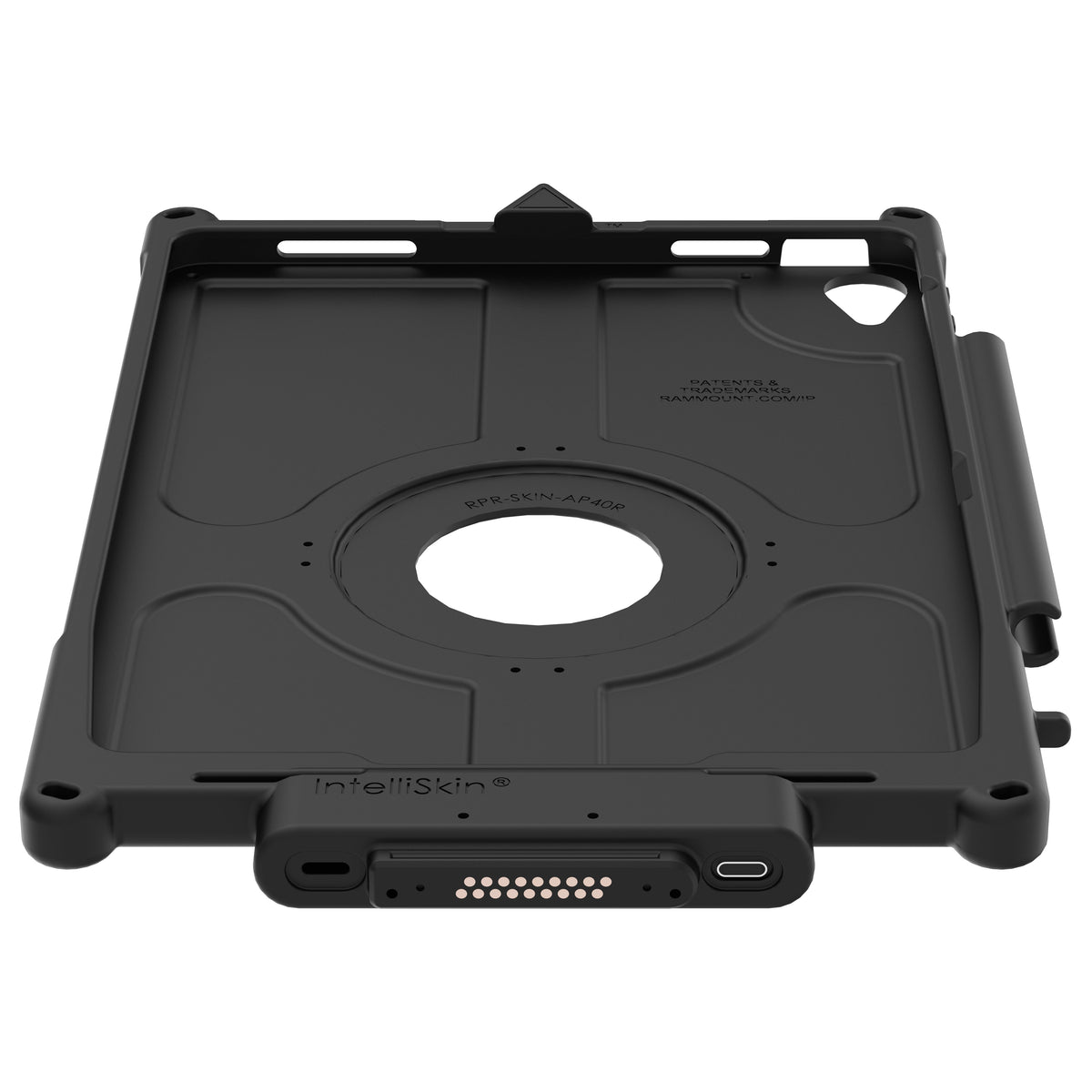 RAM Mounts IntelliSkin Next Gen protective sleeve with GDS charging contacts for Apple iPad 10th and 11th Gen – detail view