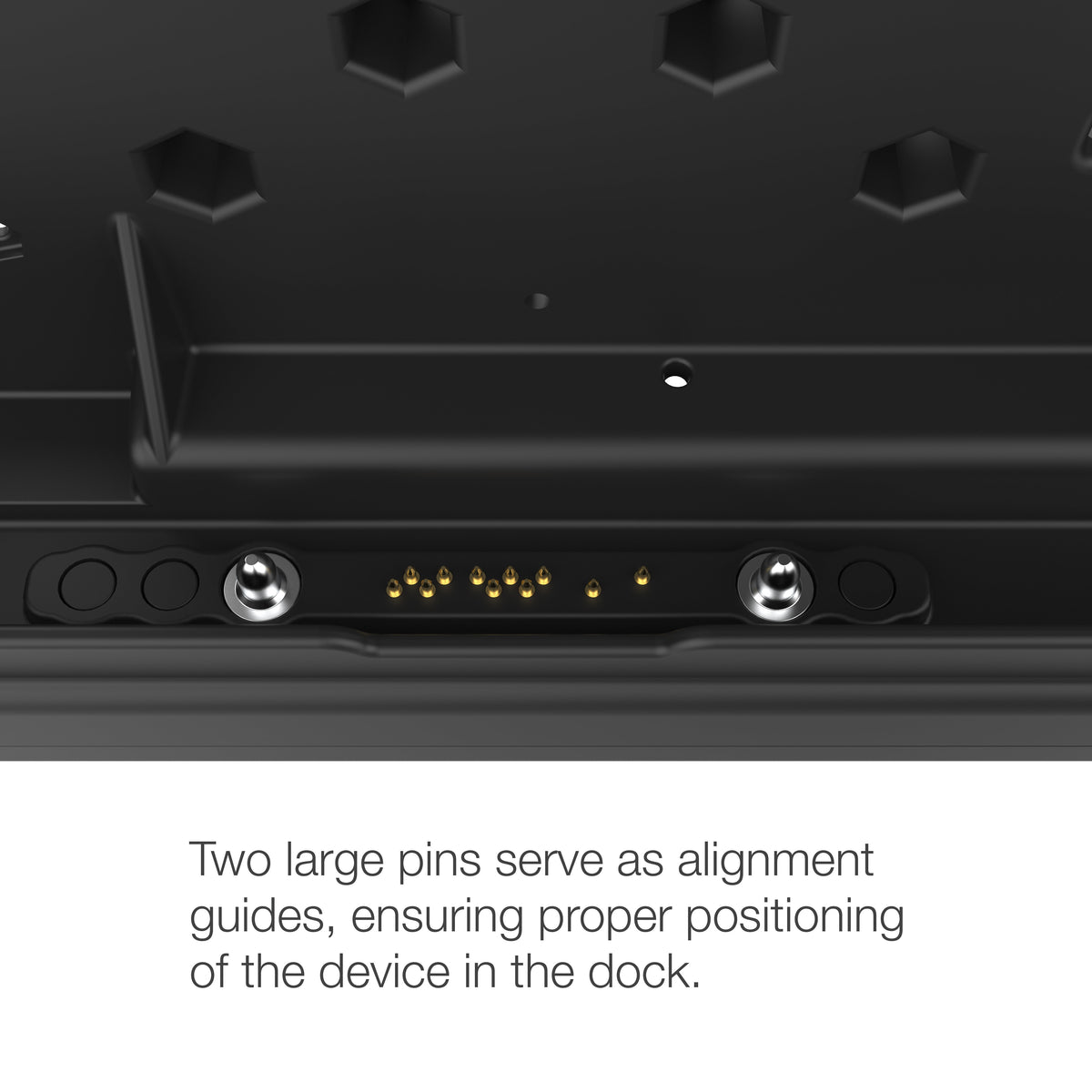 RAM Mounts power + data dock with USB-A for Getac ZX80 rugged tablet – another angle