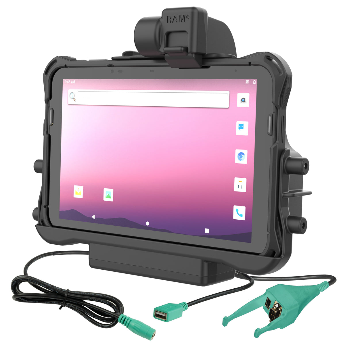 RAM Mounts power + data & DB9 dock for Honeywell ScanPal EDA10A tablet – product photo