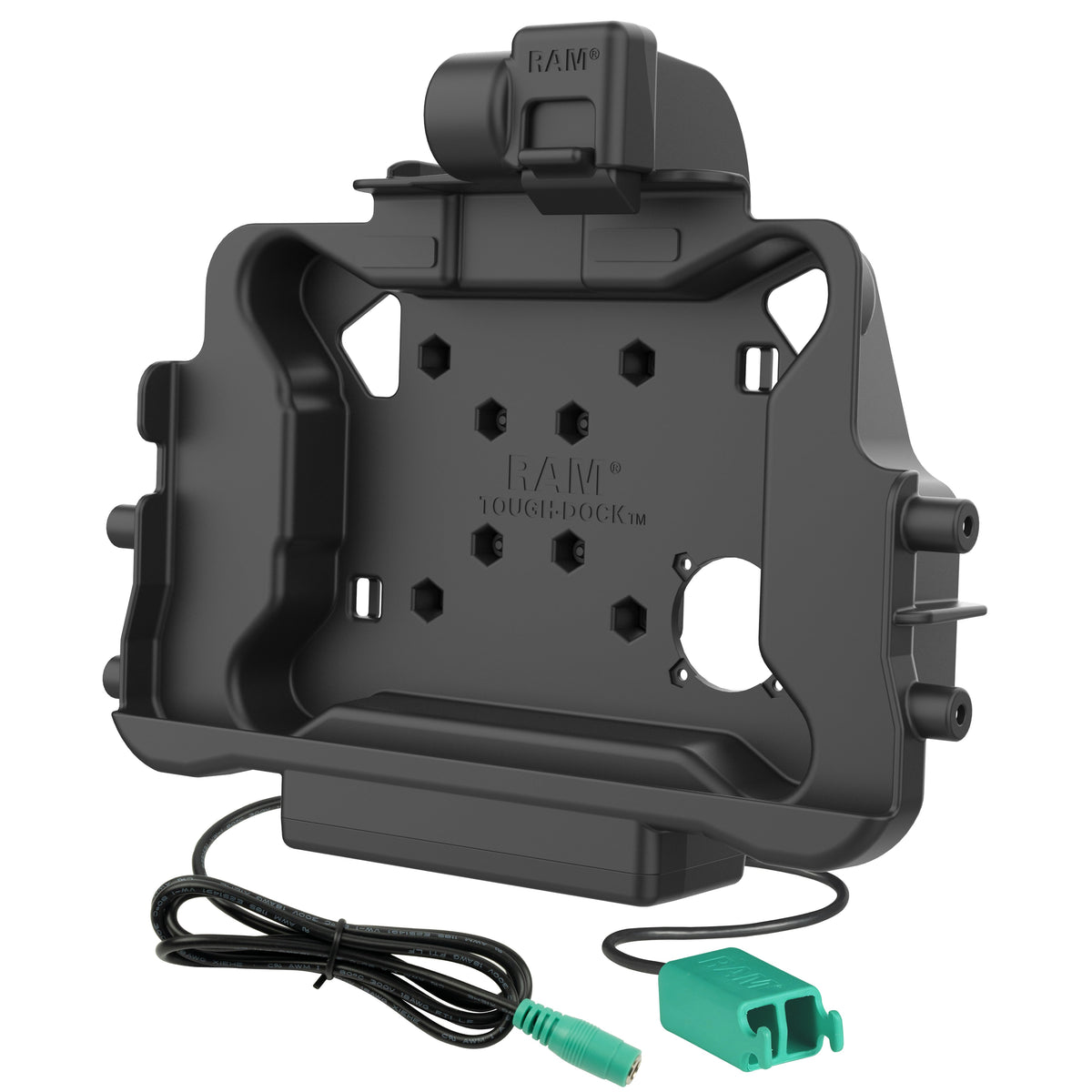 RAM Mounts power + dual USB dock for Honeywell ScanPal EDA10A tablet – alternative view