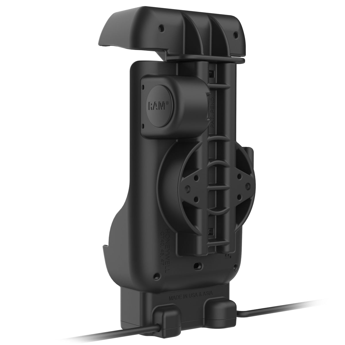 RAM Mounts powered dock + USB-a with heated pins for Honeywell CT40, CT45 and CT47 – another angle