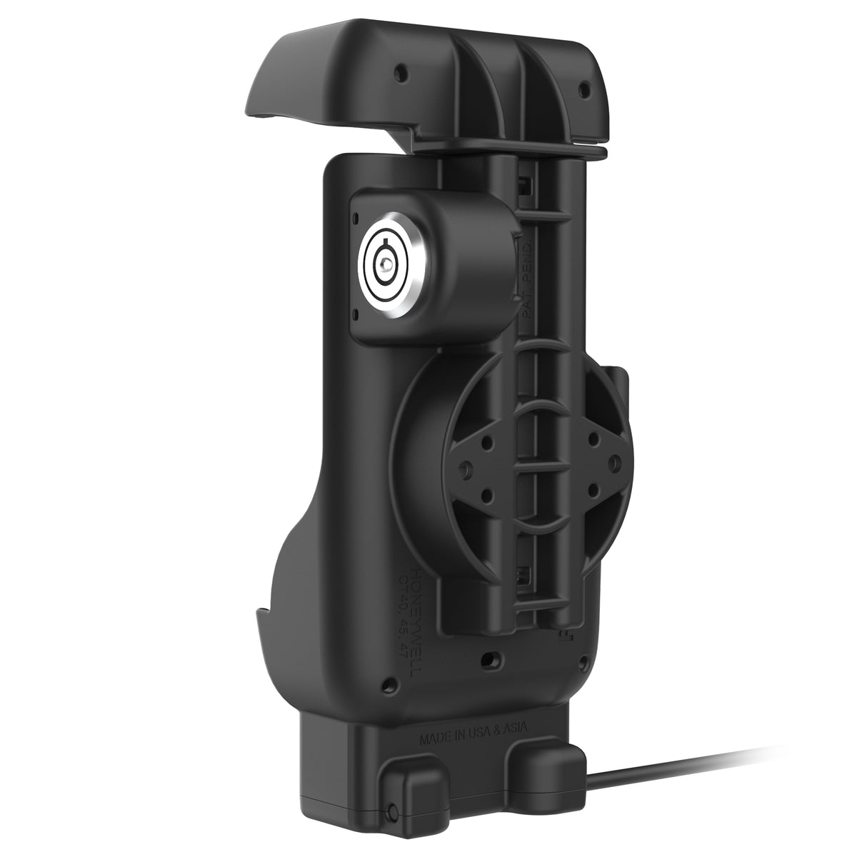 RAM Mounts key-locking powered dock for Honeywell CT40, CT45 and CT47 – another angle