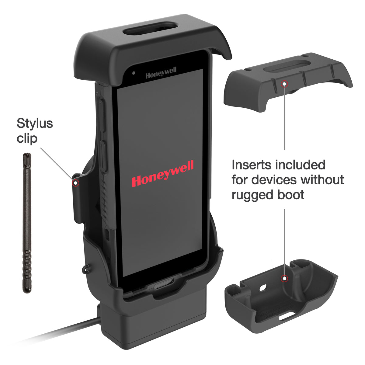RAM Mounts key-locking powered dock for Honeywell CT40, CT45 and CT47 – further view