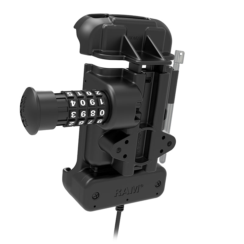 RAM Mounts combo-locking Form-Fit powered dock for Honeywell CT50, CT60 and CT60 XP – another angle