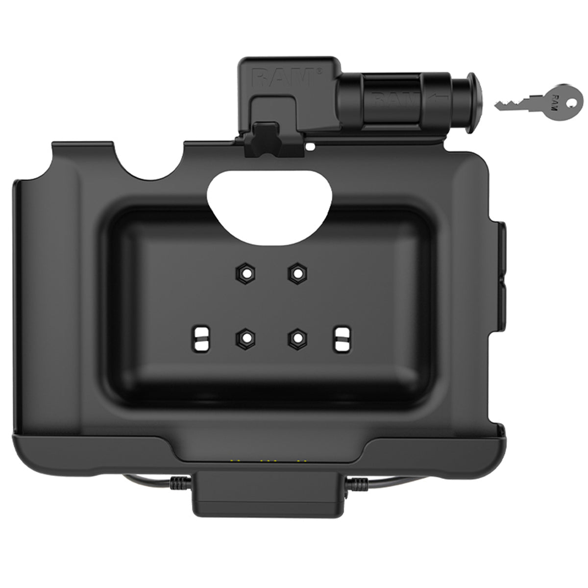 RAM Mounts Locking USB-C Powered Dock + USB-C Data for Samsung Tab Active5 Pro and 4 Pro – detail view