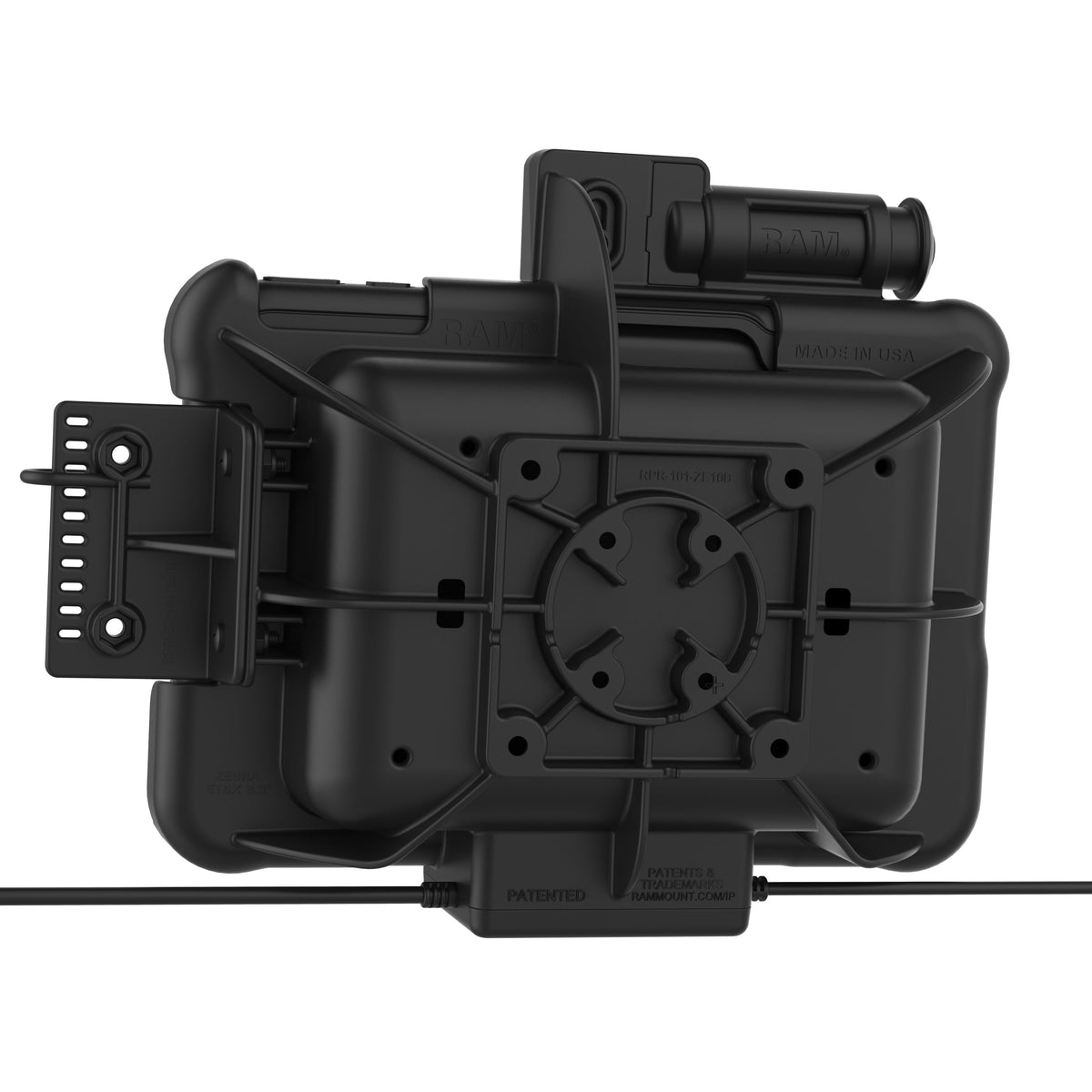 RAM Mounts key-locking GDS power dock with dual USB-A for Zebra ET5x 8.3" and 8.4" rugged tablets – additional view