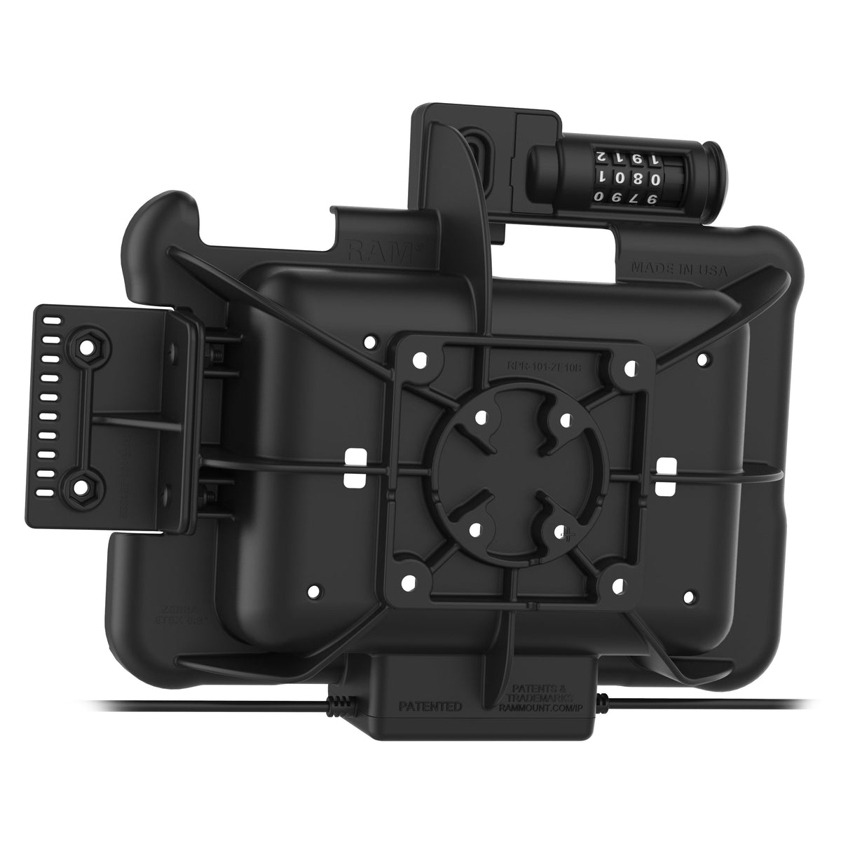 RAM Mounts combination-locking GDS power + data dock with USB-A for Zebra ET5x 8.3" and 8.4" rugged tablets – additional view