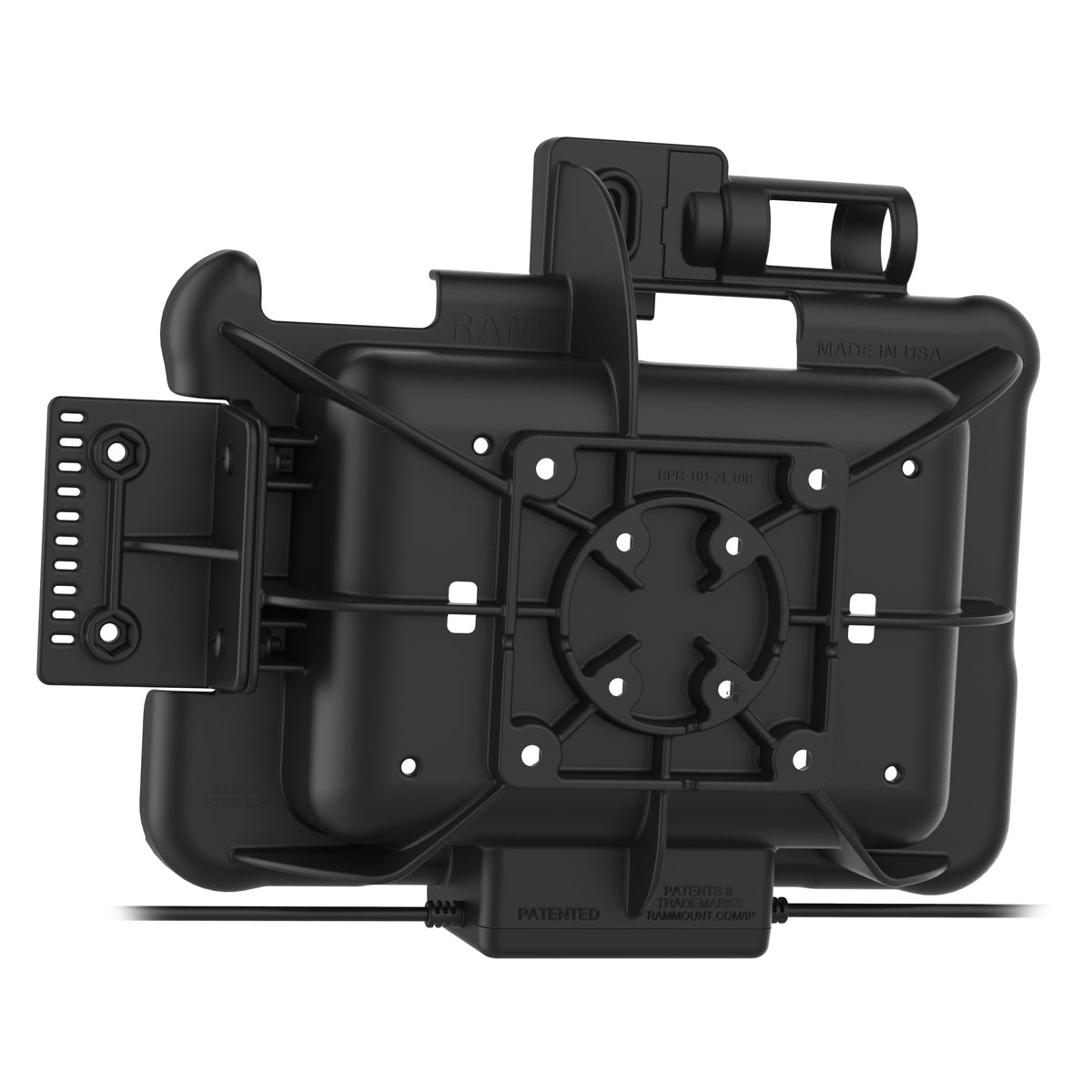 RAM Mounts GDS power + data dock with USB-A for Zebra ET5x 8.3" and 8.4" rugged tablets – another angle