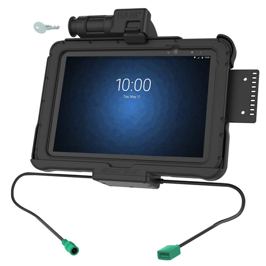 RAM Mounts key-locking GDS power + data dock with USB-A for Zebra ET5x 10.1" rugged tablets – product photo