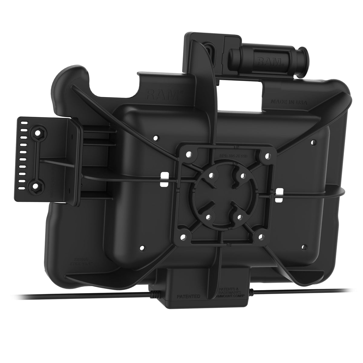 RAM Mounts key-locking GDS power + data dock with USB-A for Zebra ET5x 10.1" rugged tablets – additional view