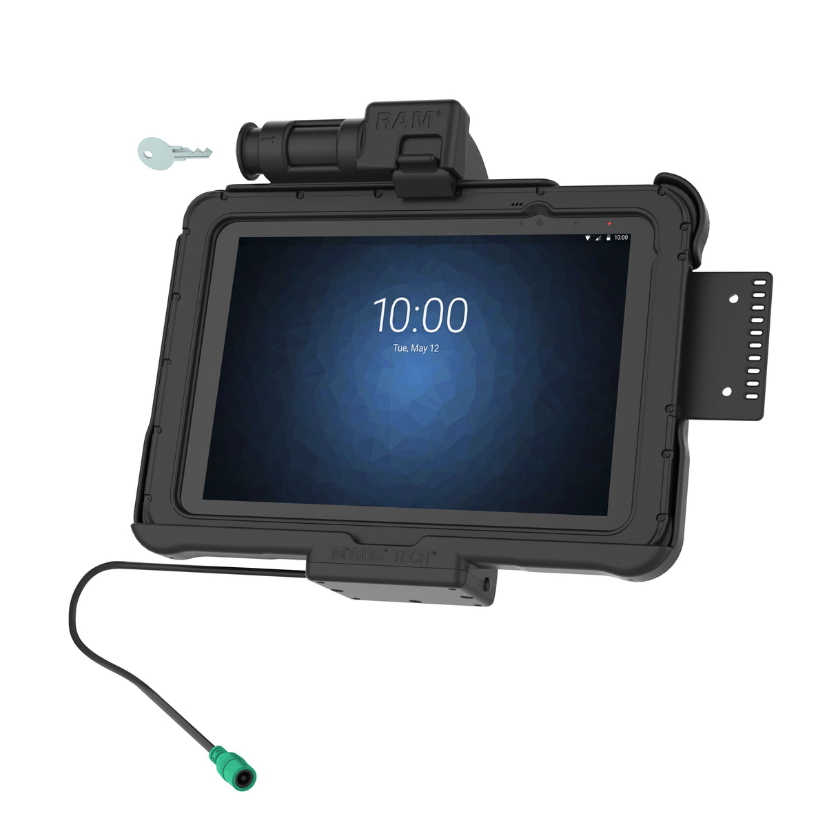 RAM Mounts key-locking GDS powered dock for Zebra ET5x 10.1" rugged tablets – product photo