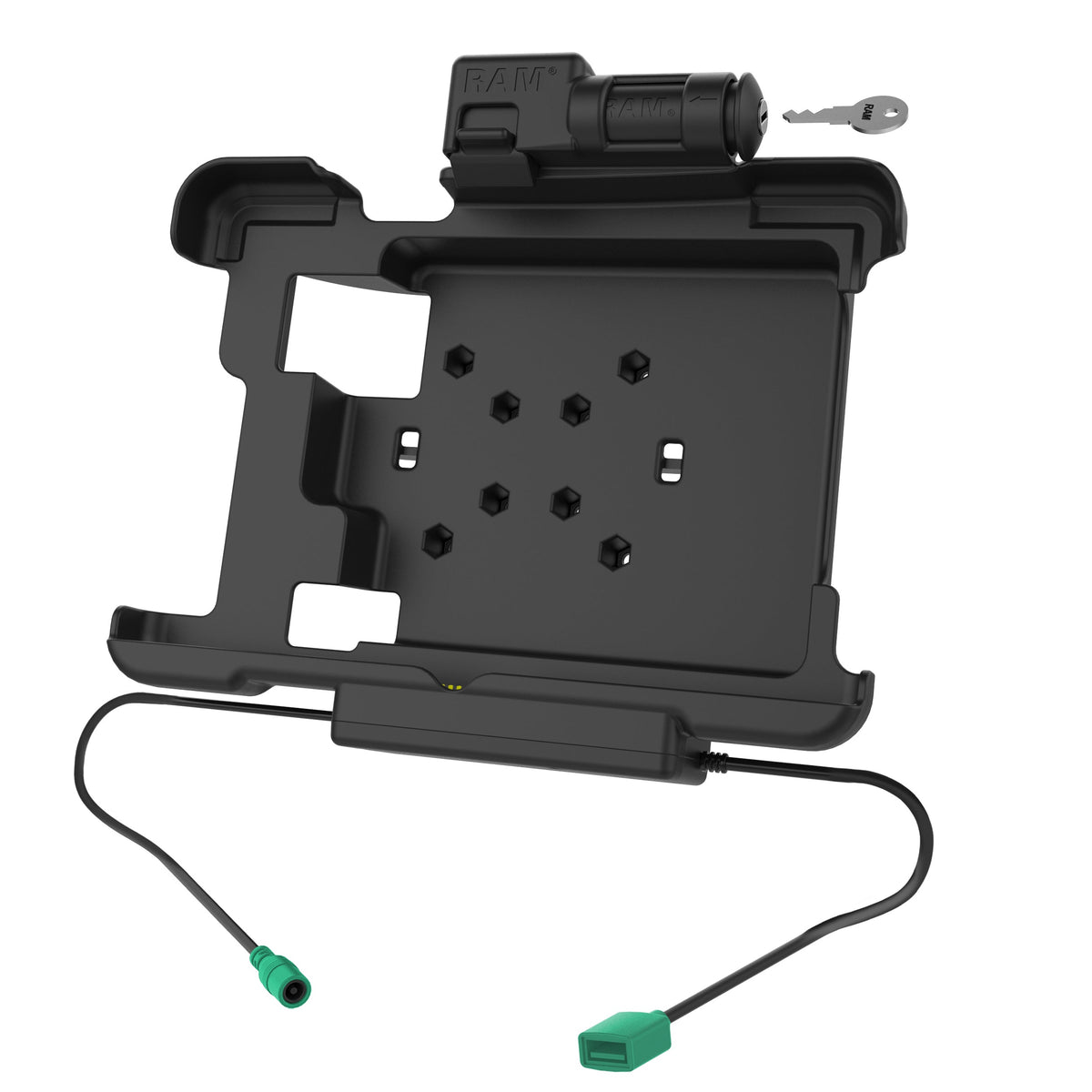 RAM Mounts key-locking GDS power + data dock with USB-A for Zebra XSLATE L10 rugged tablet – view 2