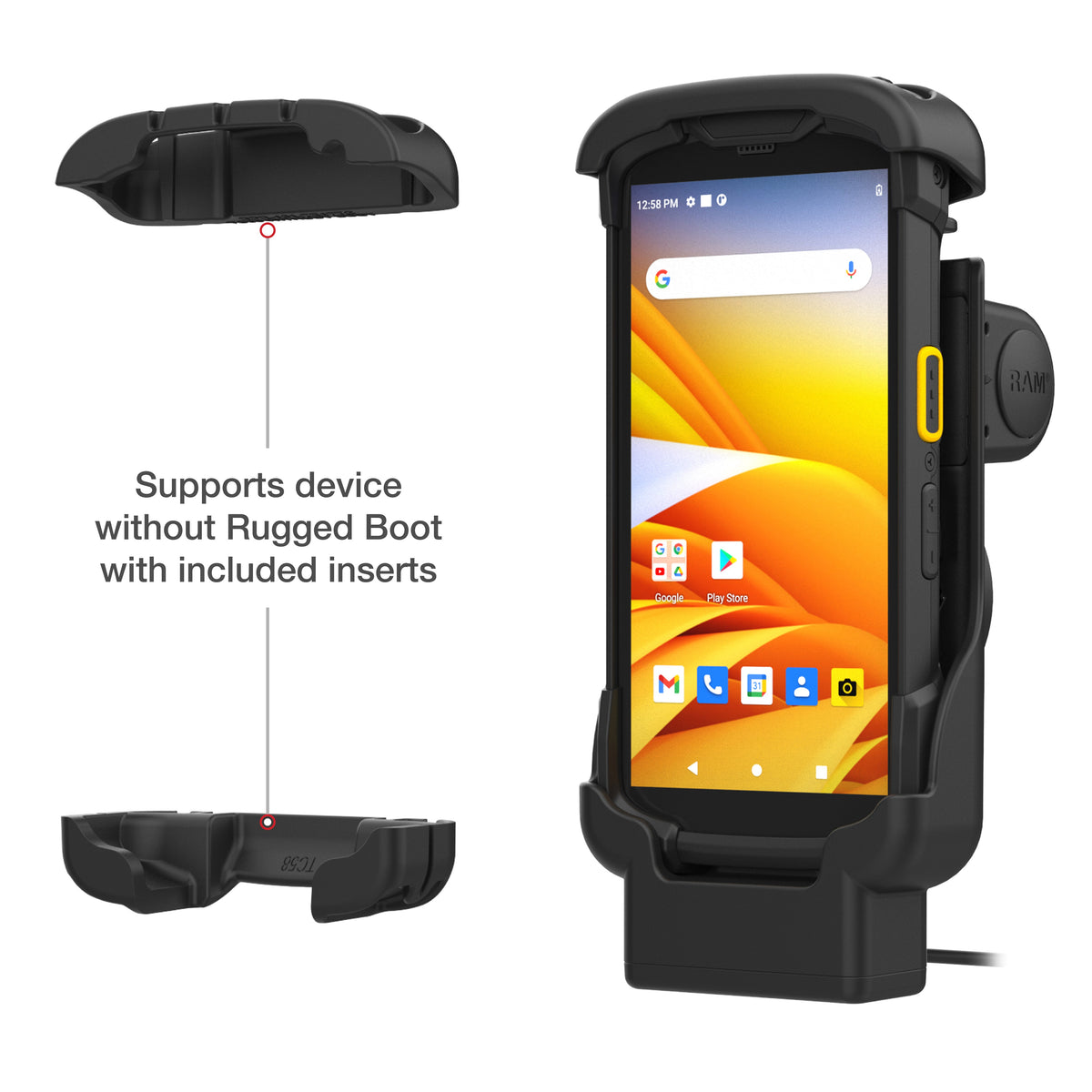 RAM Mounts Form-Fit powered dock for Zebra TC73 and TC78 – view 4