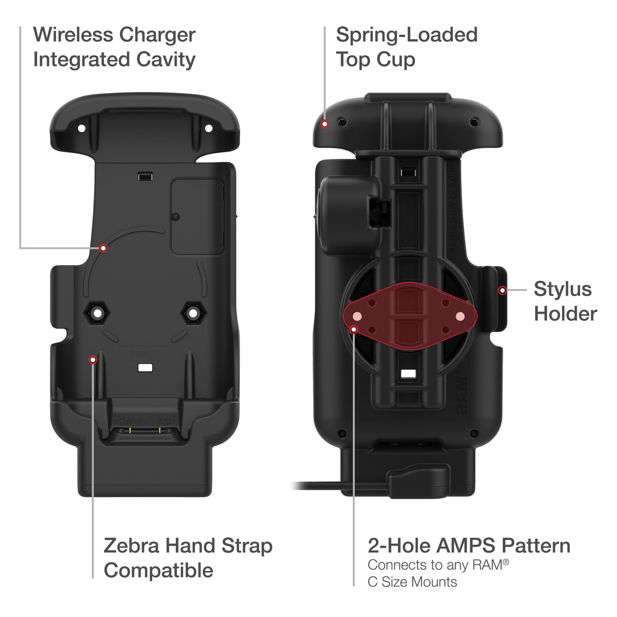 RAM Mounts Form-Fit powered dock for Zebra TC73 and TC78 – view 5