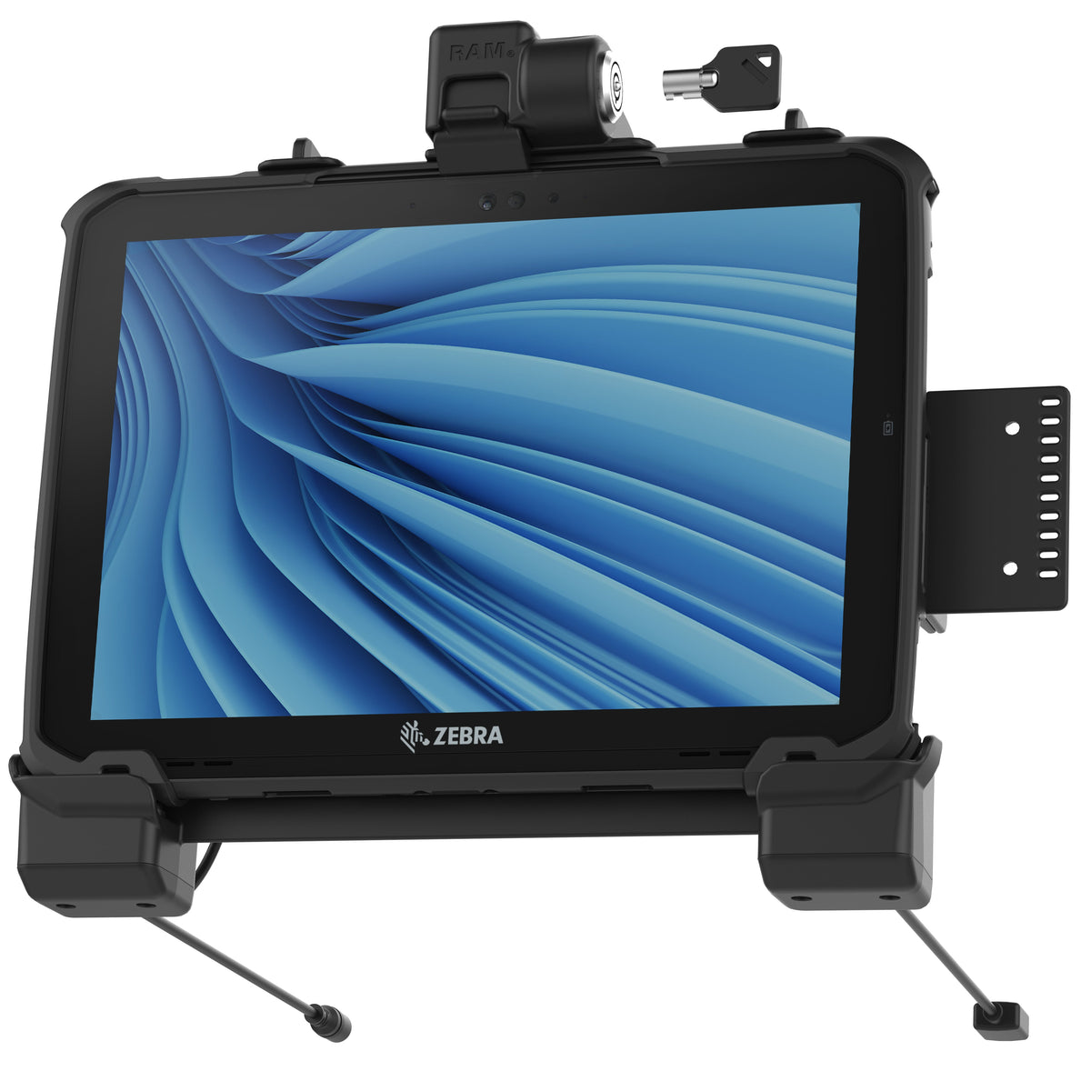 RAM Mounts Key-Locking Power + Data Dock with USB-A for Zebra ET80 and ET85 – main product photo
