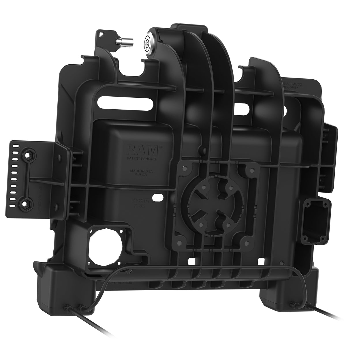 RAM Mounts Key-Locking Power + Data Dock with USB-A for Zebra ET80 and ET85 – further product photo