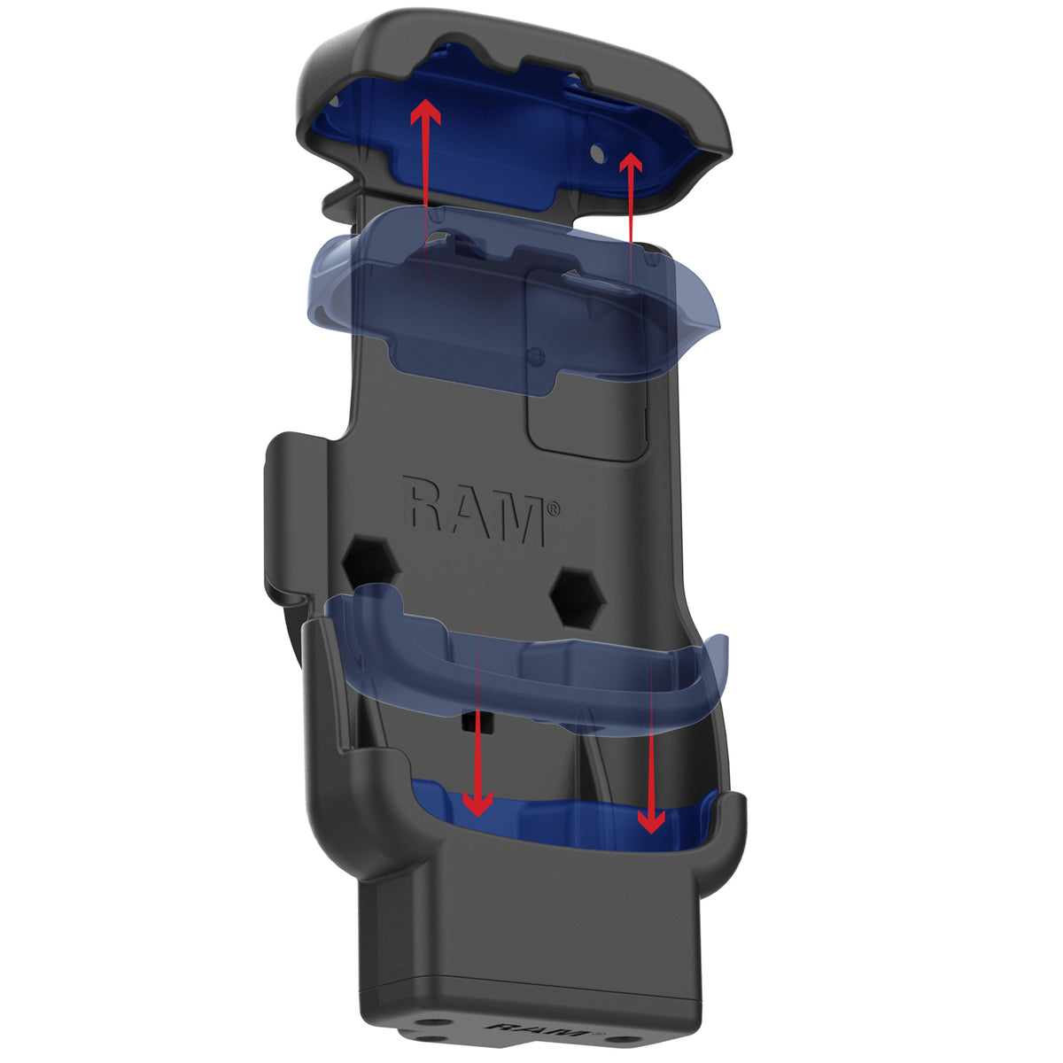 RAM Mounts Form-Fit Holder for Zebra TC22 and TC27 without Rugged Boot – another angle