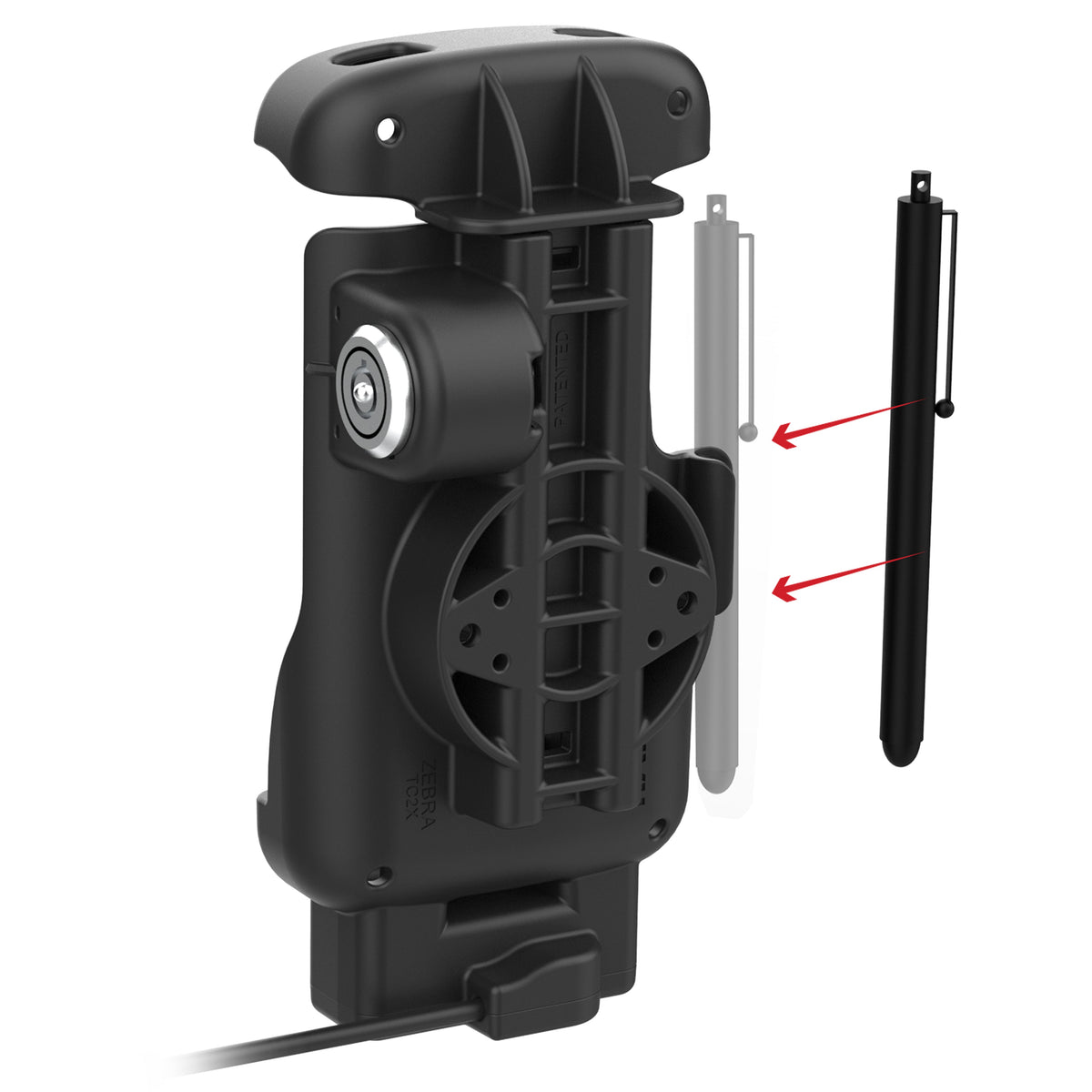 RAM Mounts Key-Locking Form-Fit Powered Dock (USB-A) for Zebra TC22 and TC27 without Rugged Boot – additional view