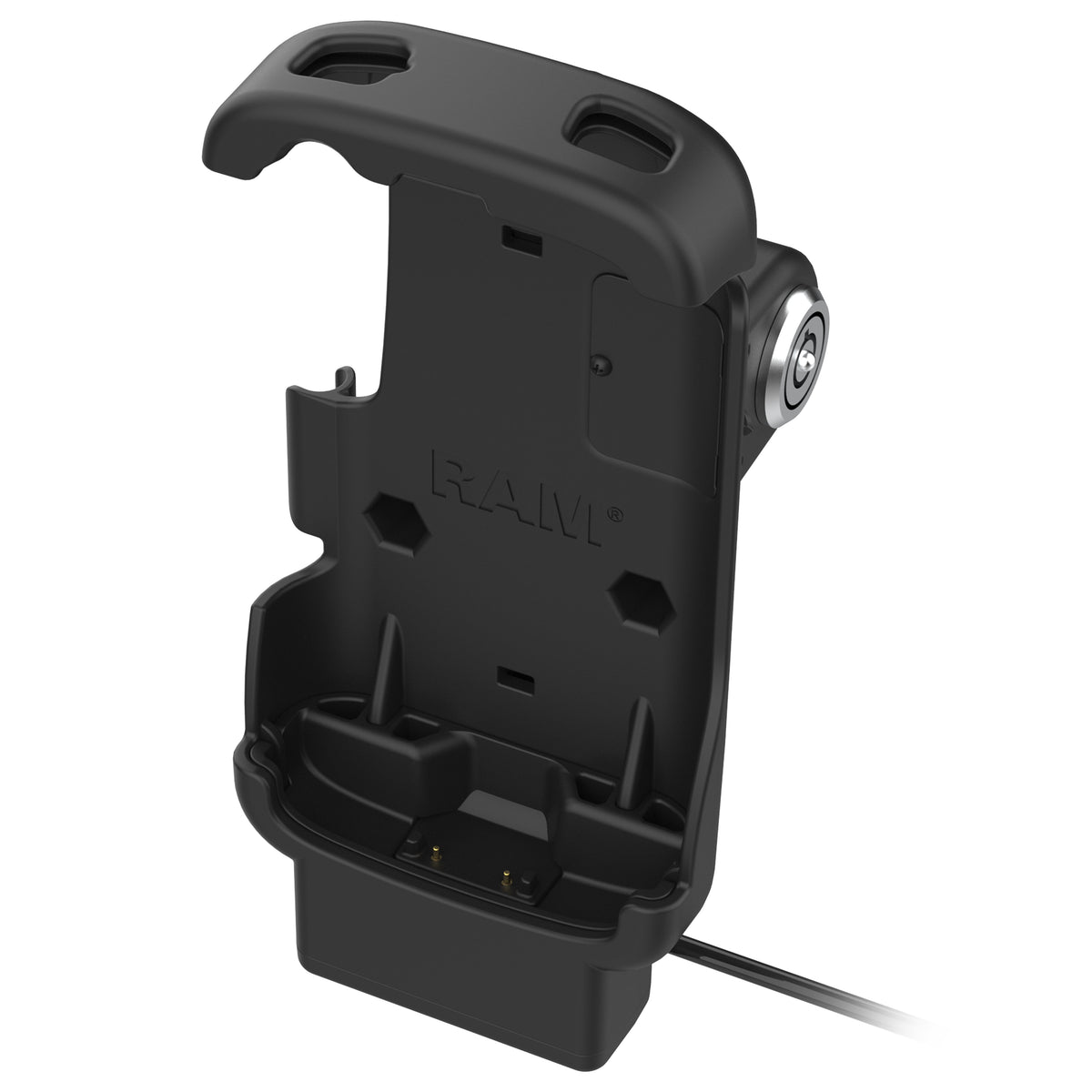 RAM Mounts Key-Locking Form-Fit Powered Dock (USB-A) for Zebra TC22 and TC27 without Rugged Boot – further product photo