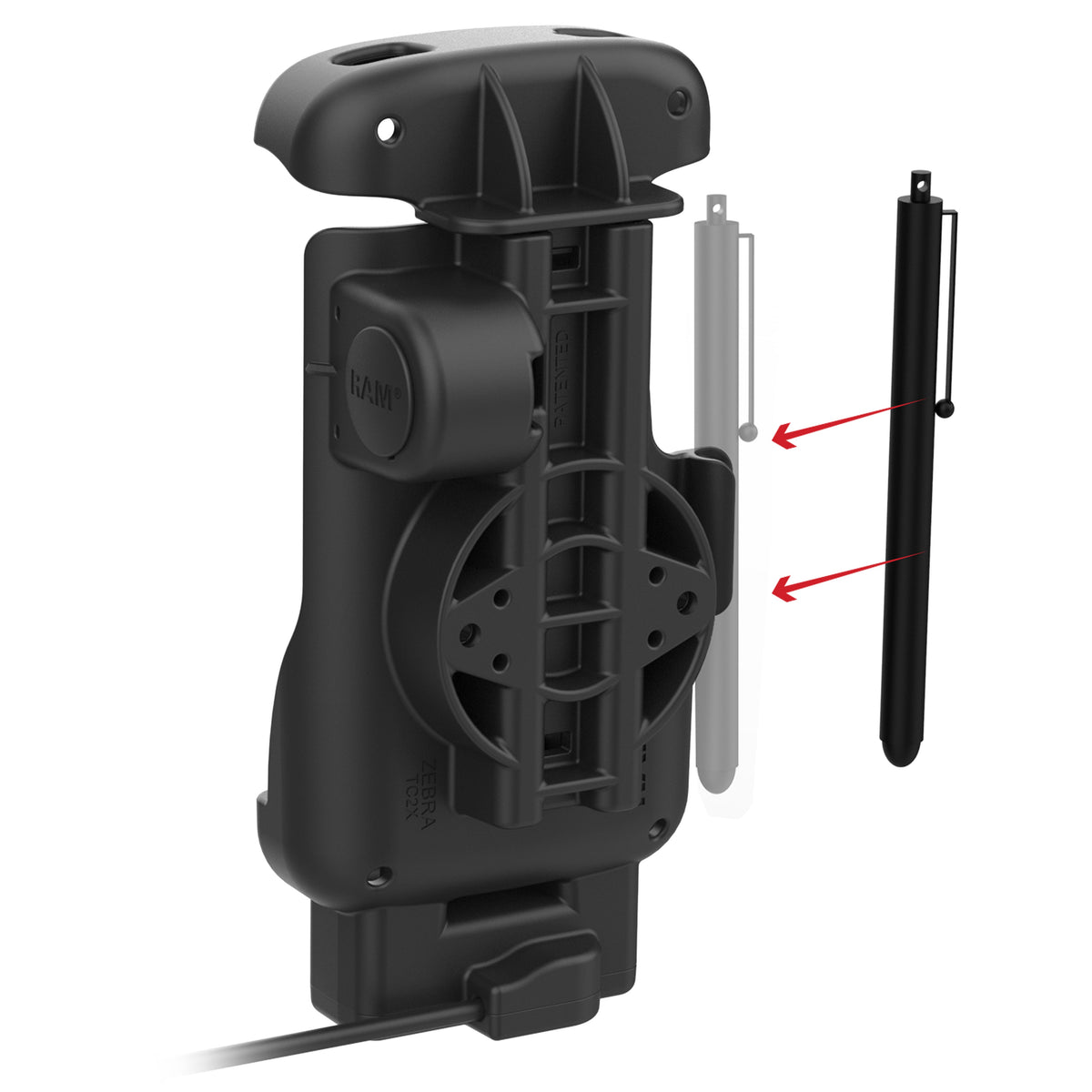 RAM Mounts Form-Fit Powered Dock (USB-A) for Zebra TC22 and TC27 with Rugged Boot – additional view