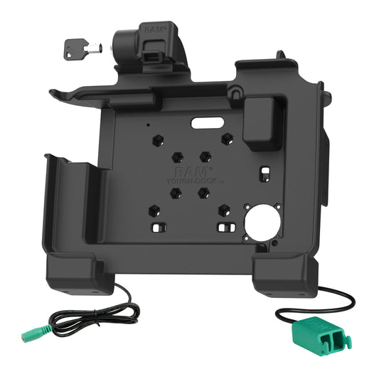 RAM Mounts Key-Locking Power + Dual USB-A Dock for Zebra ET60 and ET65 – alternative view