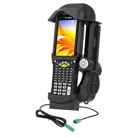 RAM Mounts key-locking powered dock with USB-A for Zebra MC9400 and MC9300 – product photo
