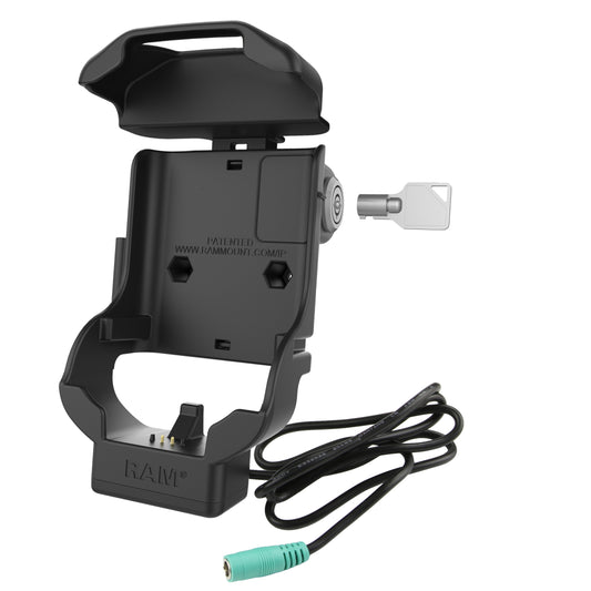 RAM Mounts key-locking spring-loaded Form-Fit powered dock for Zebra TC70, TC72, TC75 and TC77 – alternative view