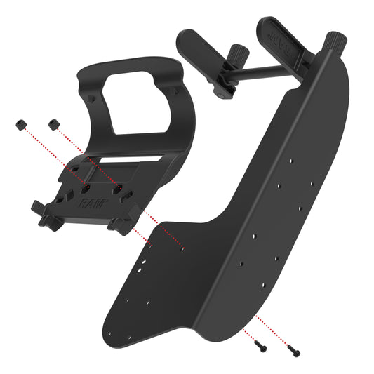 RAM Mounts printer mount with paper feed for Zebra ZQ630 series – alternative view