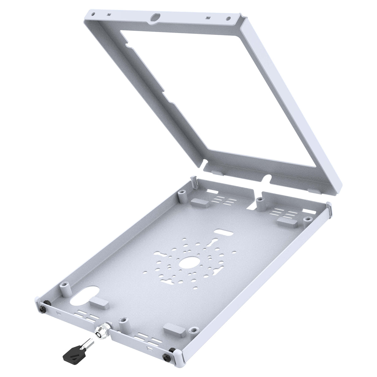 RAM Mounts key-locking Safe-Case, light grey steel enclosure for Apple iPad Pro 13, Air 13 & Pro 12.9 – further view