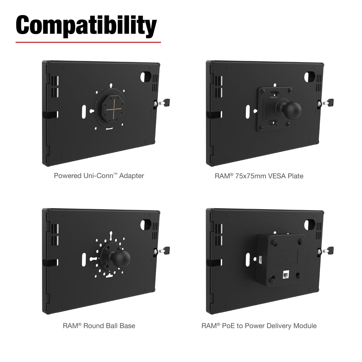 RAM Mounts key-locking steel Safe-Case for Samsung Galaxy Tab S9 and S9 FE – additional product photo