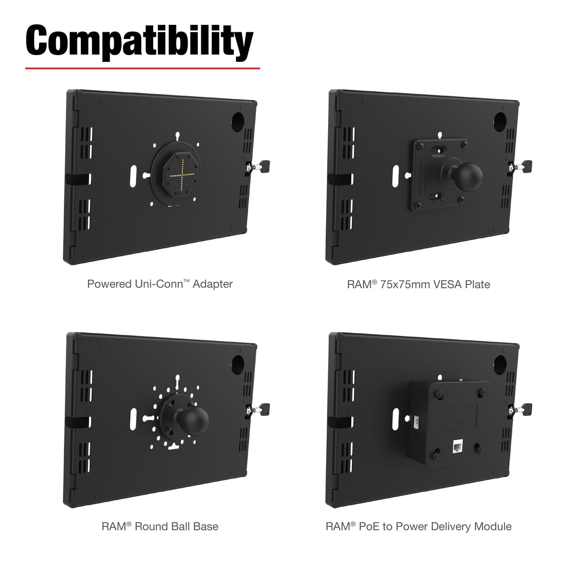 RAM Mounts key-locking steel Safe-Case for Samsung Galaxy Tab A11+ and A9+ – additional product photo