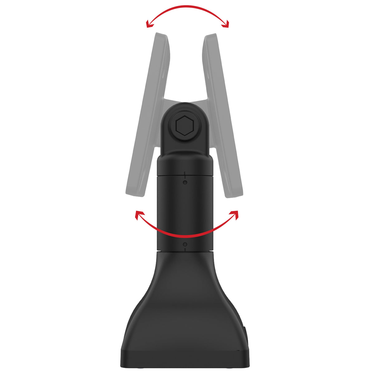 RAM Mounts 7-inch pedestal mount with 75 × 75 mm and 100 × 100 mm VESA patterns – detail photo