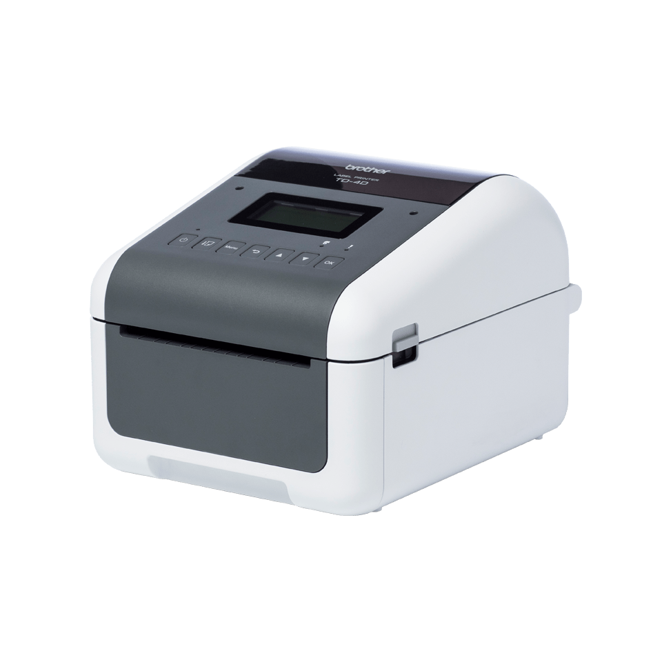 Brother TD-4455DNWB direct thermal desktop label printer – left side view