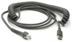 Zebra kabel USB, stíněný, 4.6 m, spirálový, typ A (CBA-U29-C15ZBR)