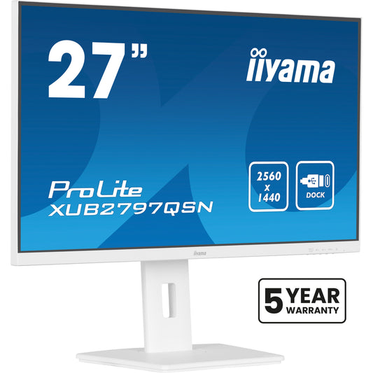 iiyama ProLite XUB2797QSN-W2 27-inch monitor, white