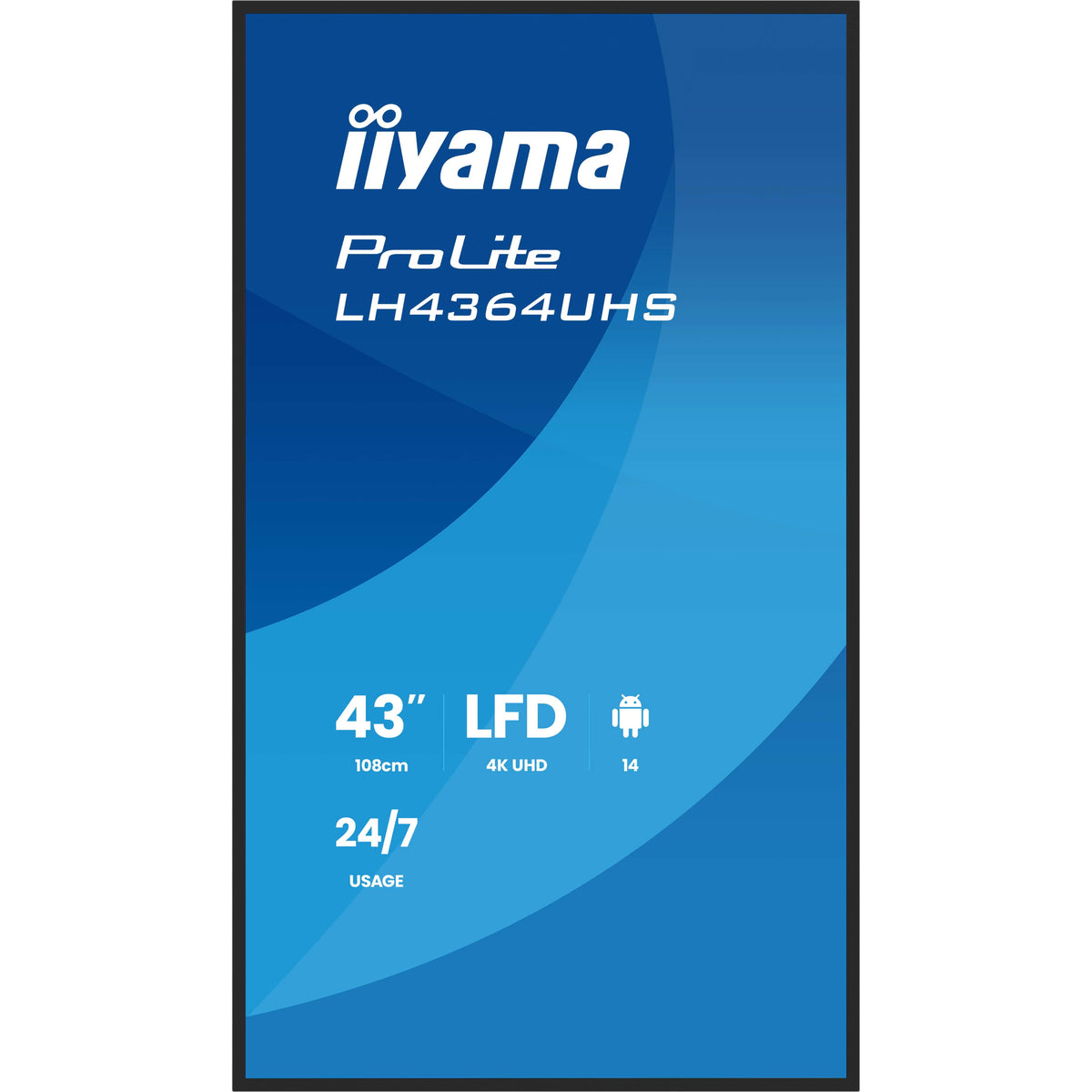 iiyama ProLite LH4364UHS-B1AG 43" 4K Digital Signage Display – official product photo 3 (LH4364UHS-B1AG)