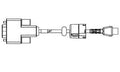 Zebra sériový kabel, DB9, s odlehčením tahu, pro řadu ZQ600 (P1031365-053)