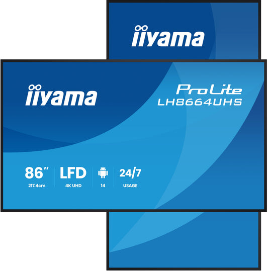 iiyama ProLite LH8664UHS-B3AG 86" 4K Digital Signage Display – official product photo 1 (LH8664UHS-B3AG)