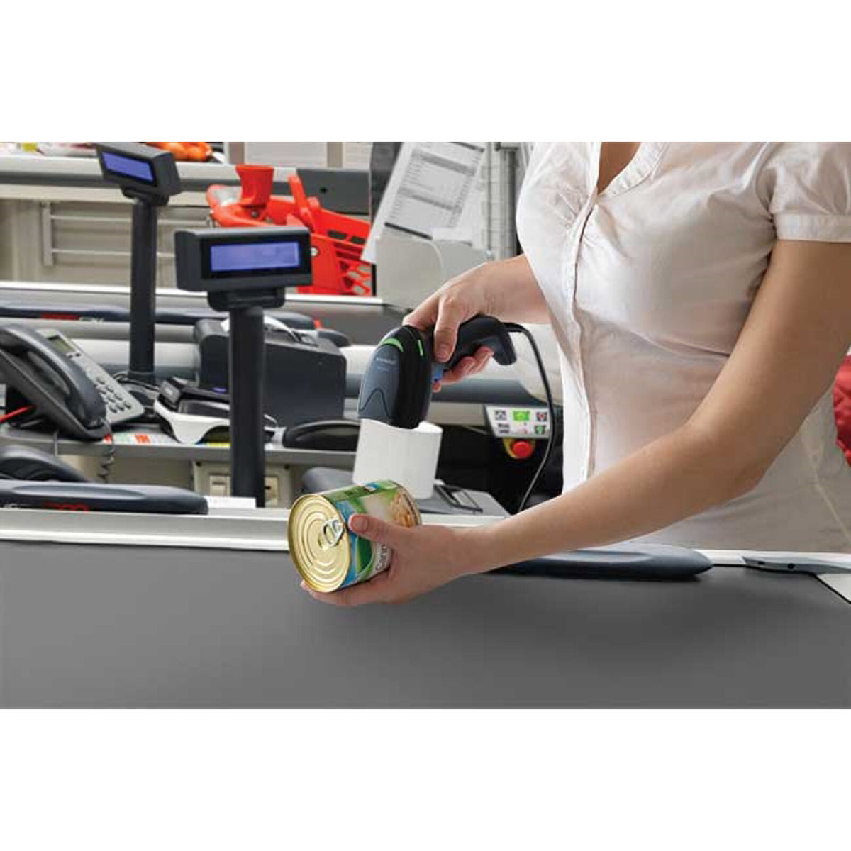 Datalogic Gryphon I GD4220 Barcode Scanner in use, black (GD4220-BKK1)