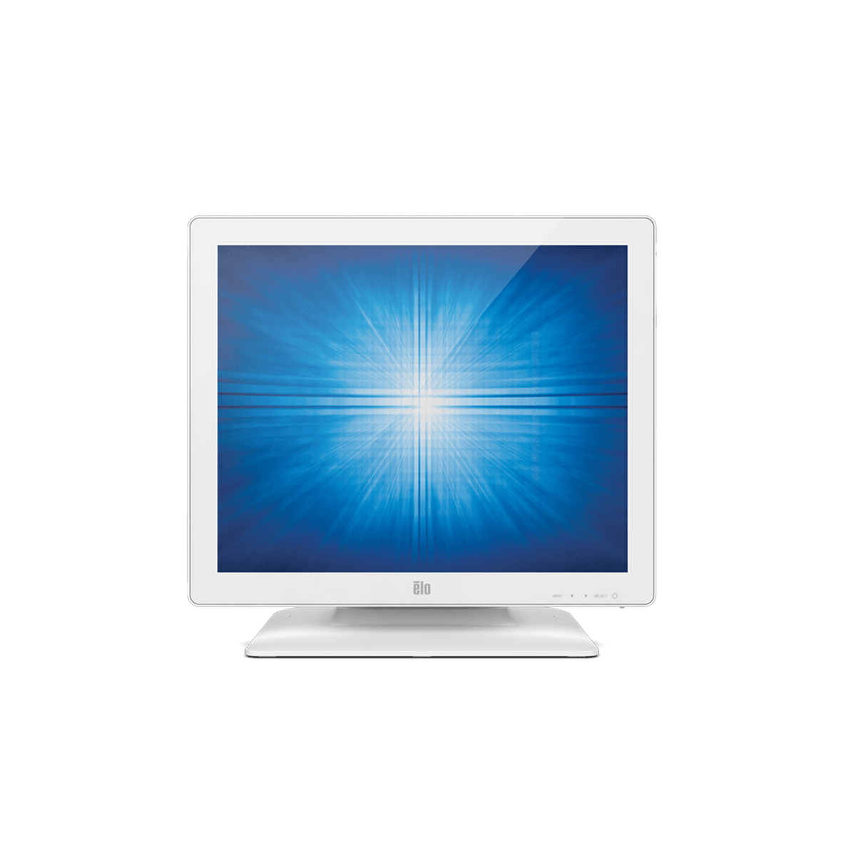 Elo 1523L 15-inch PCAP touch monitor in white, front view